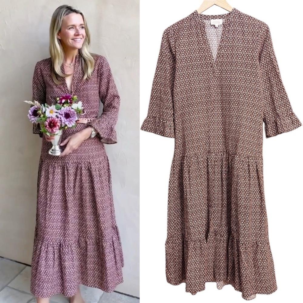 Mason’s Daughter Printed Lattice Midi Dress